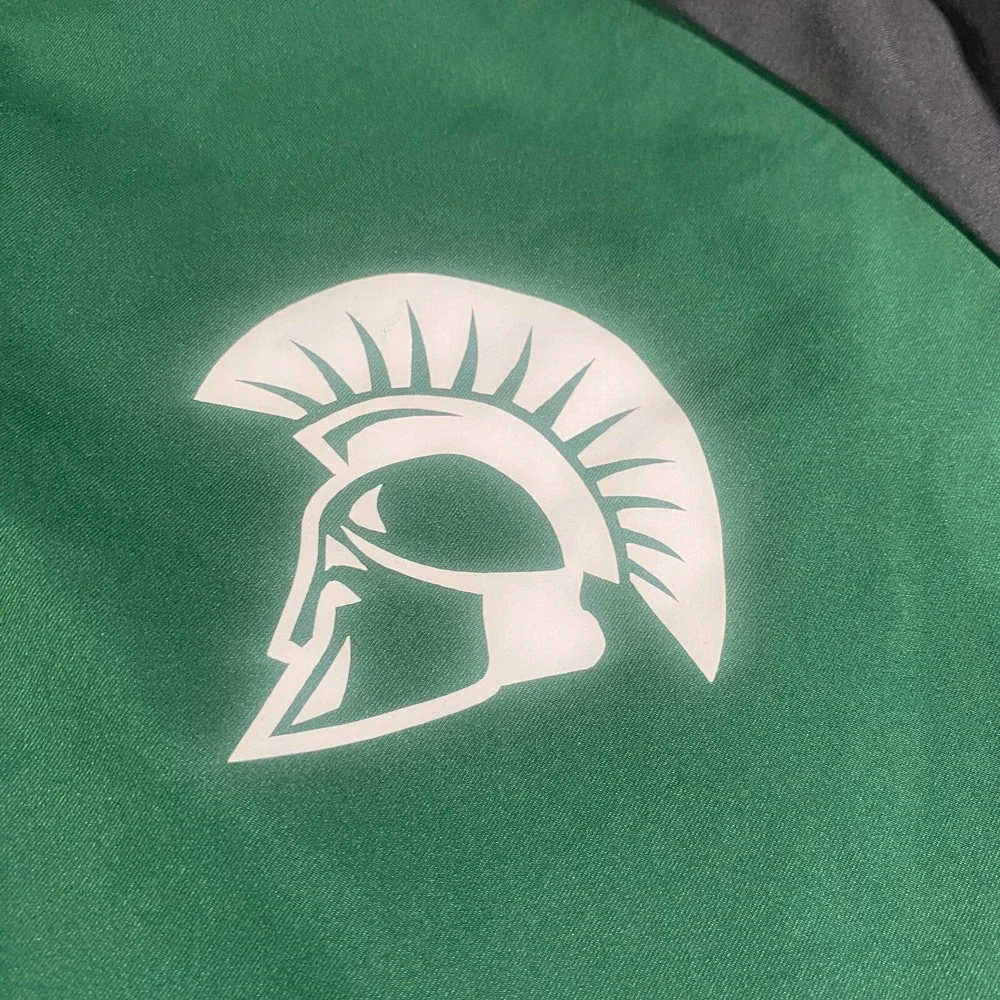 Nike Dri-Fit Michigan State Spartans Full Zip Jacket Men Medium Green Colorblock